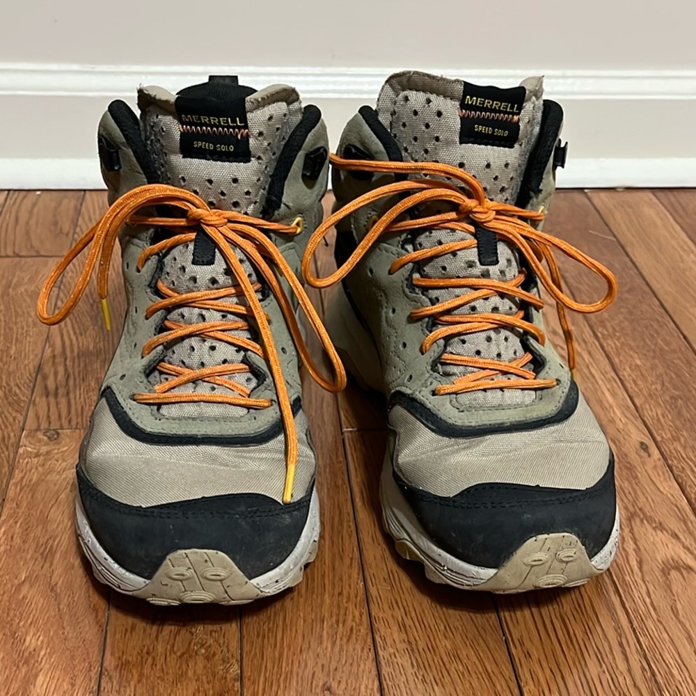 Merrell Athletic Shoes with Orange and Black Accents